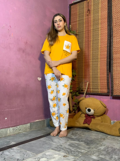 Pocket Printed Night Suit