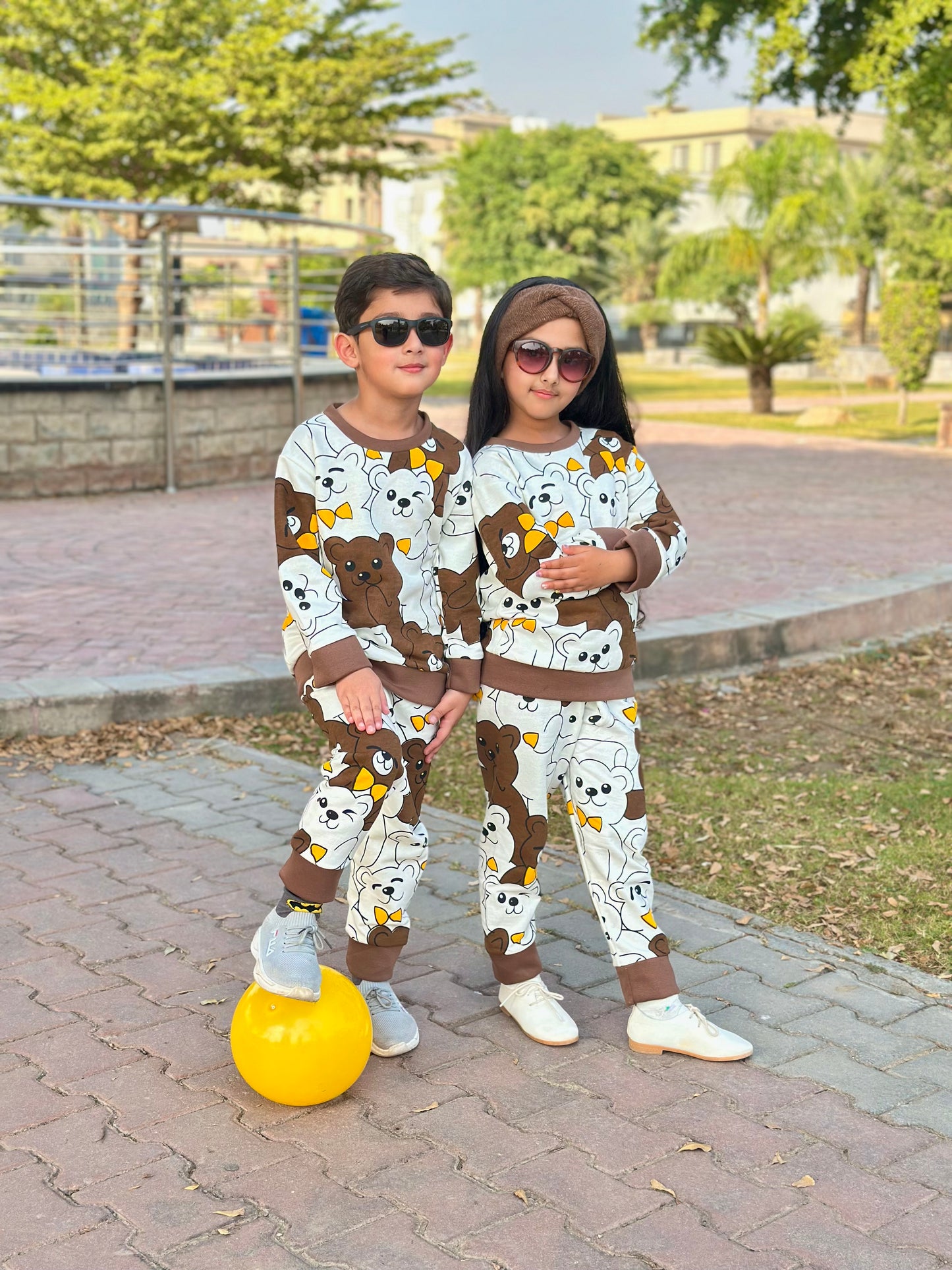 Multi Bear Printed Kids Winter Suit (Each)