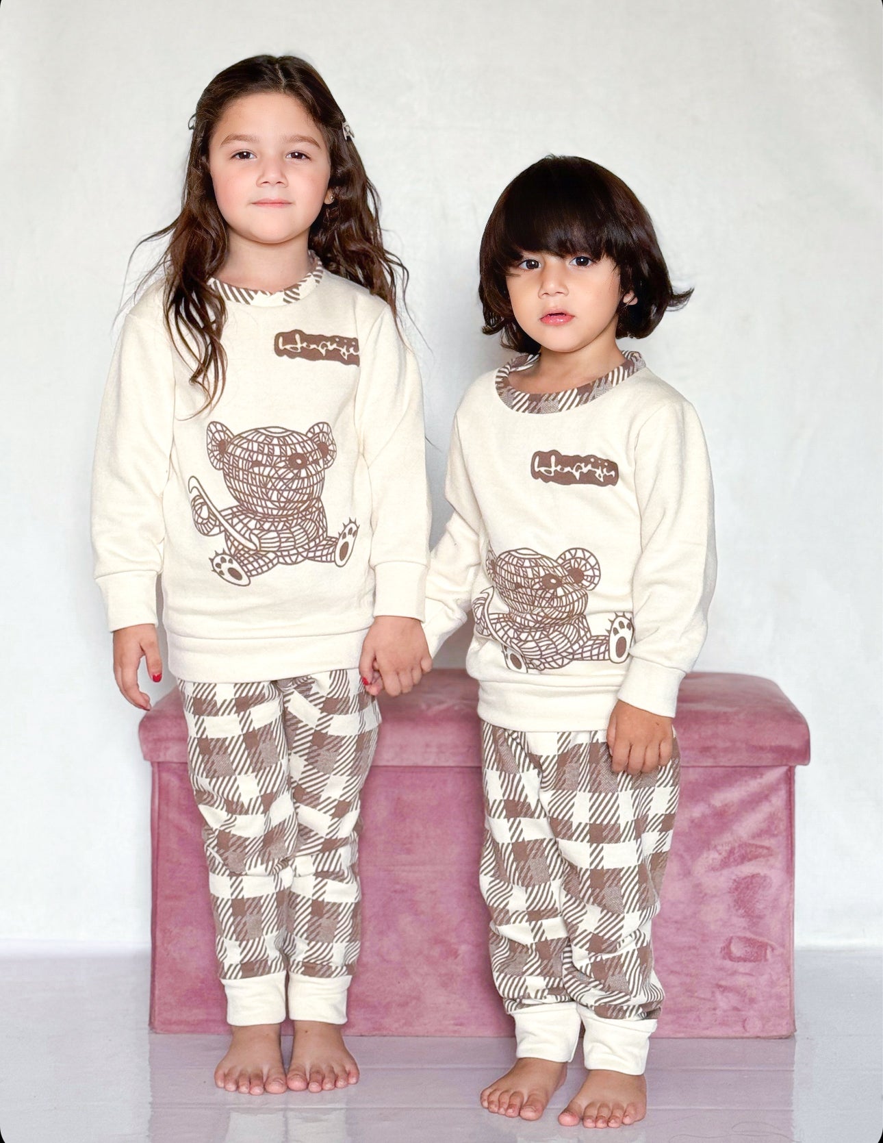 Check Bear Printed Kids Winter Suit (Each)