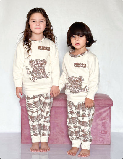 Check Bear Printed Kids Winter Suit (Each)
