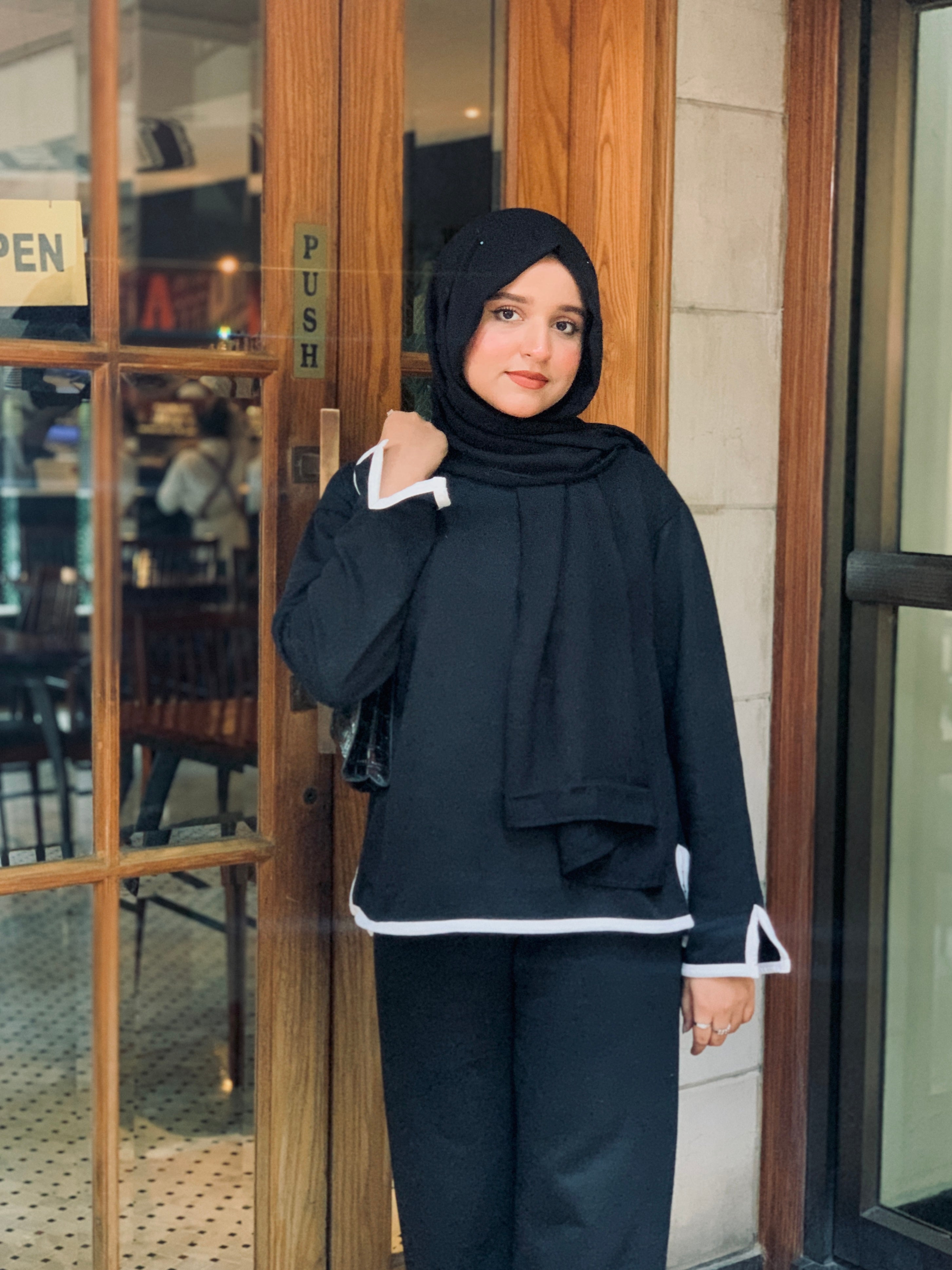 Winter Black Plazzo Co-Ord Set