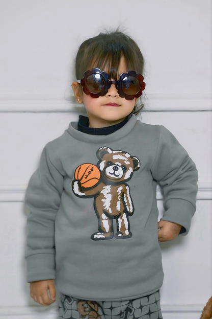 Grey Bear Printed Kids Winter Suit (Each)