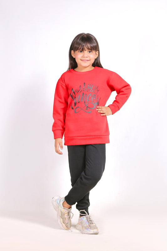 Red Little Princess Printed Kids Winter Suit (Each)