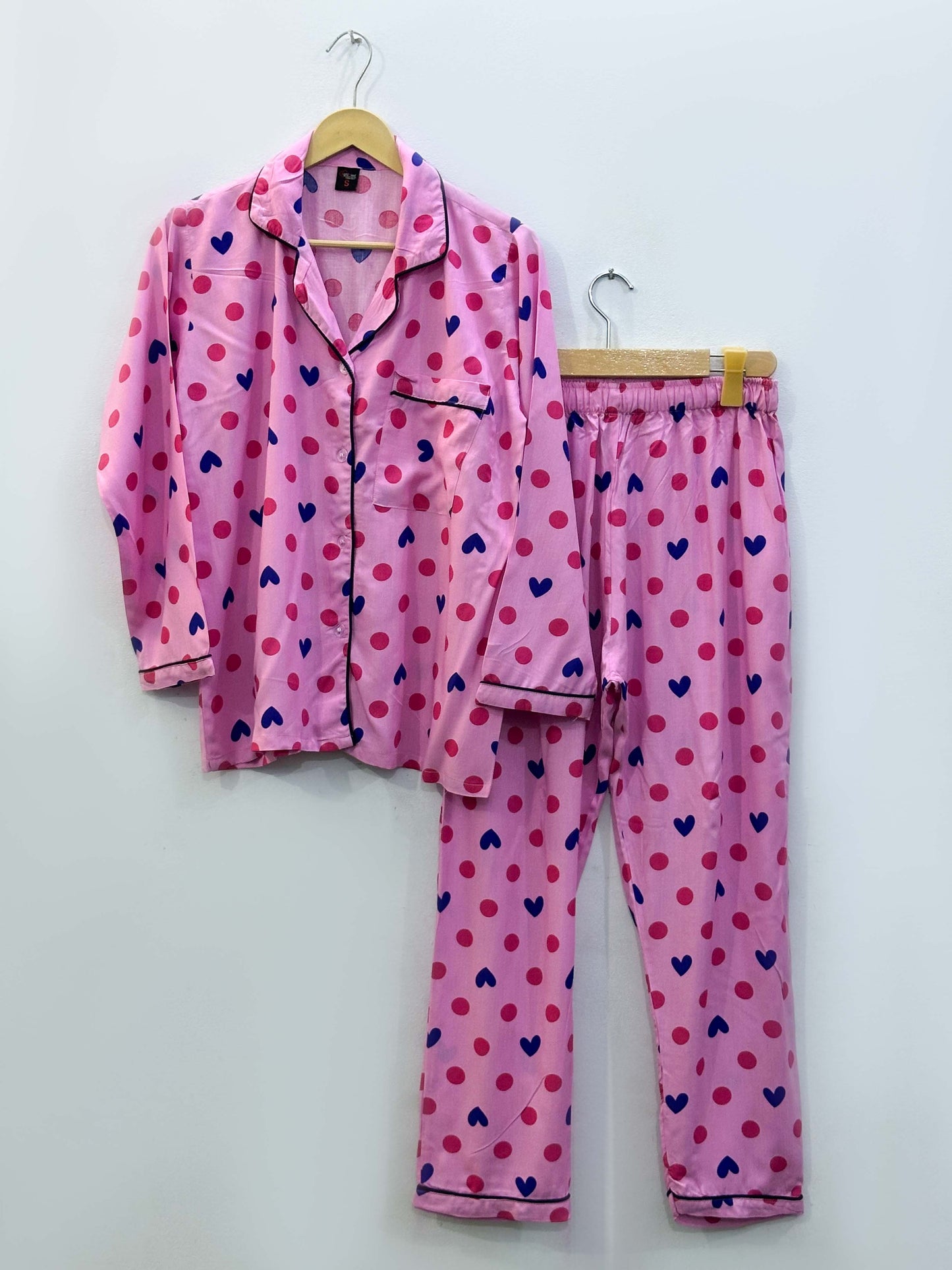 Imported Linen Printed Playful Polka PJ Set-LP20