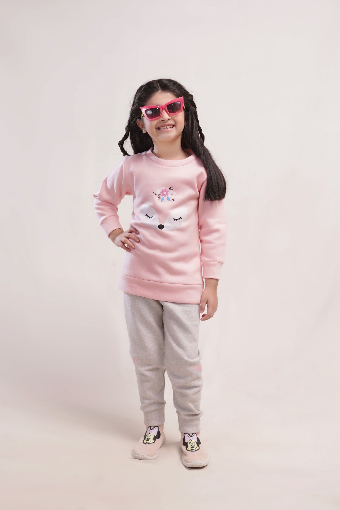 Pink Fox Printed Kids Winter Suit (Each)
