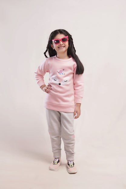 Pink Fox Printed Kids Winter Suit (Each)