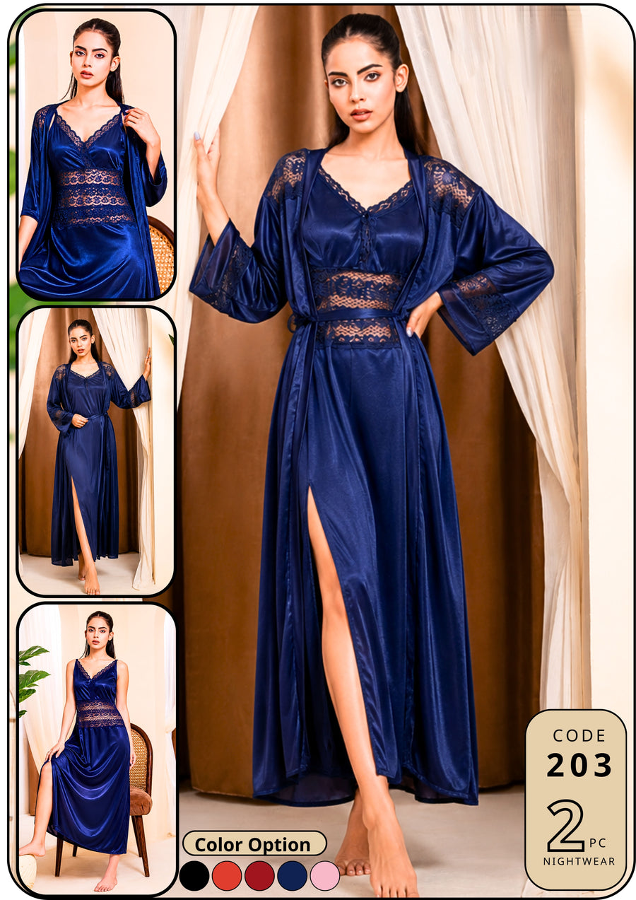 2 Piece Long Inner Gown Nighty