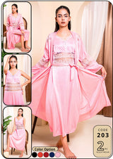 2 Piece Long Inner Gown Nighty 5