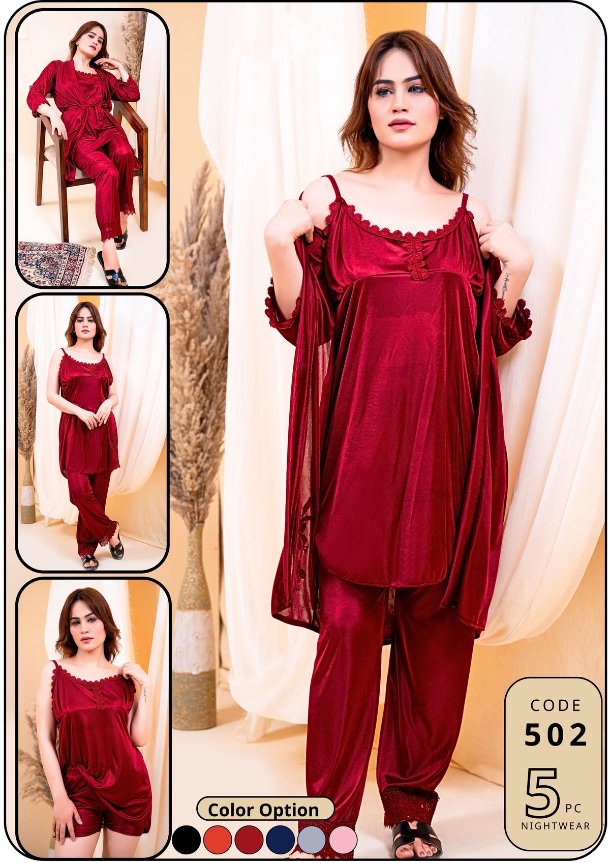 5 Piece Bridal Style Nighty