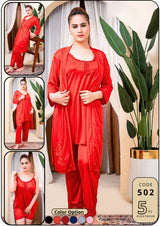 5 Piece Bridal Style Nighty 4