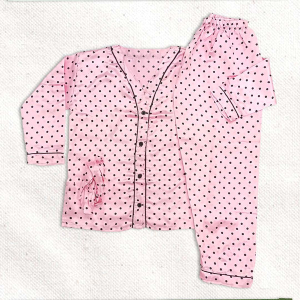 V Neck Silk Pj Set With Belt
