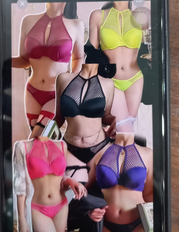 Elegant Royal Neck Bra Set