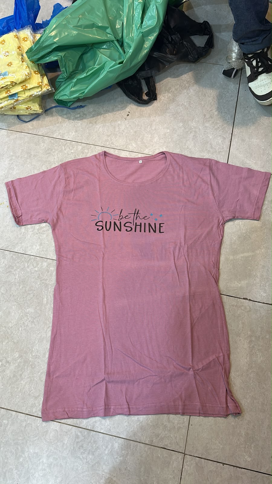 Hooray Printed Grey Long T Shirt