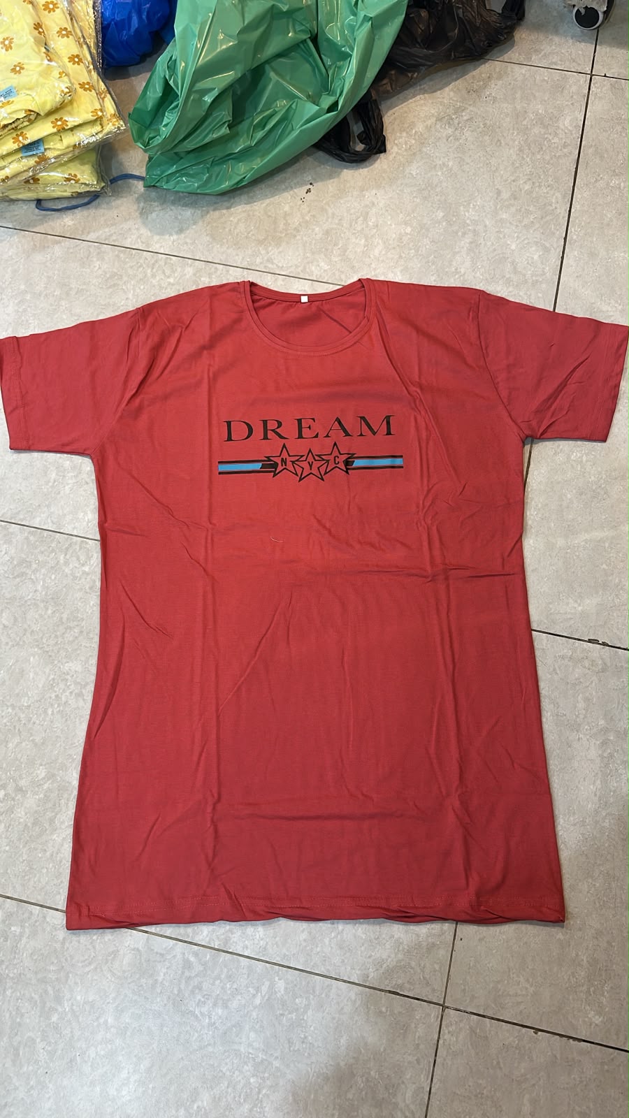 Dream Printed Red Long T Shirt