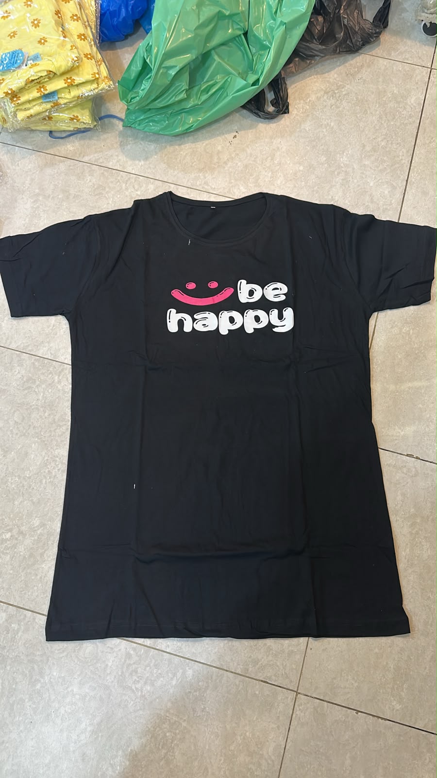 Perfect Printed Black Long T Shirt