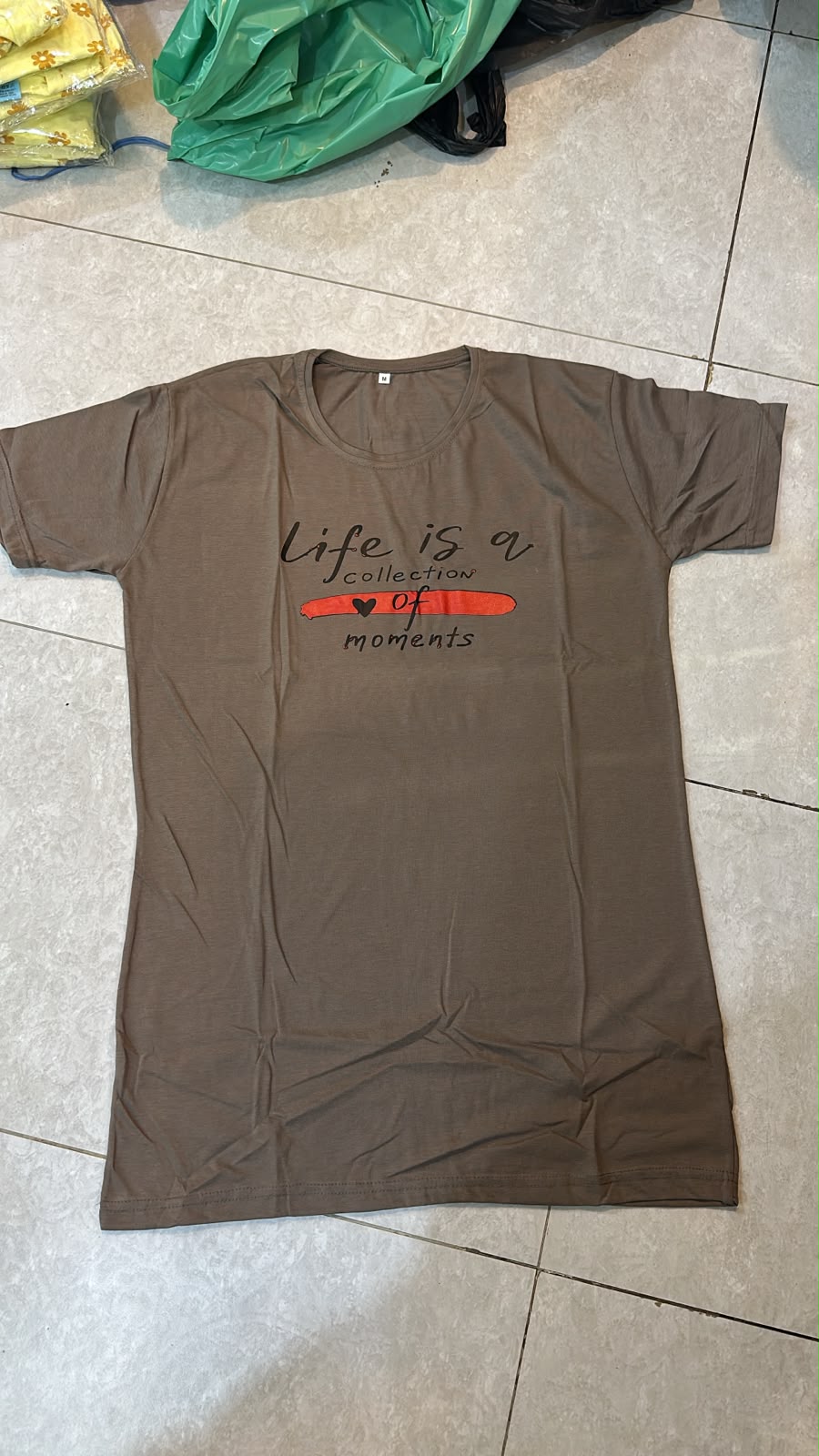 Life Collection Printed Maroon Grey T Shirt