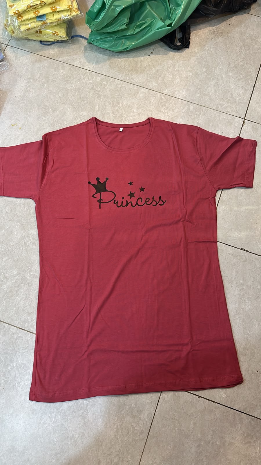 True Dreams Printed Maroon Long T Shirt
