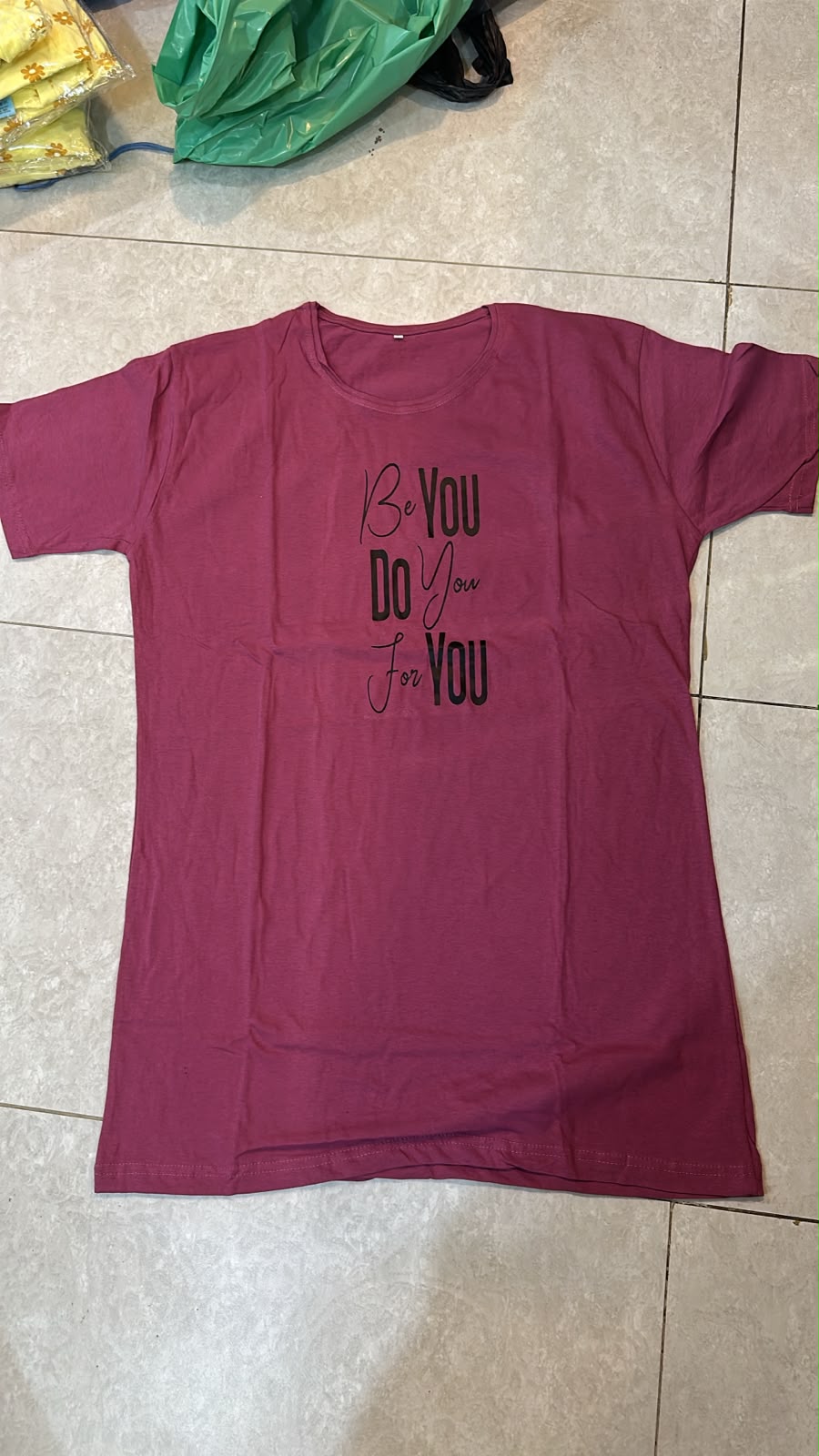 Always Forever Printed Maroon Long T Shirt