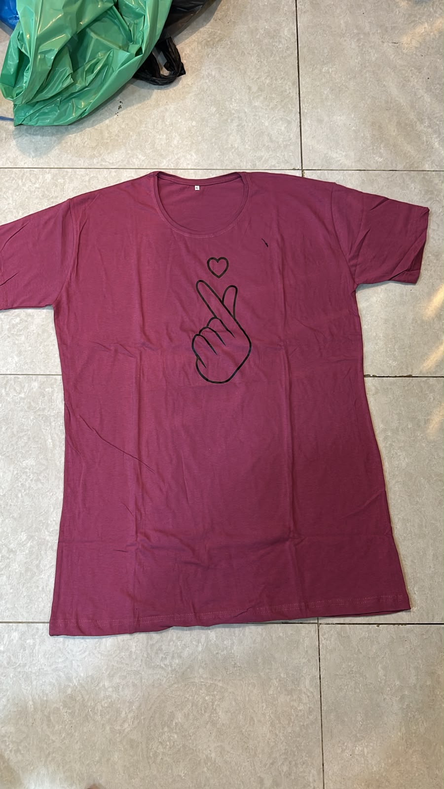 Always Forever Printed Maroon Long T Shirt