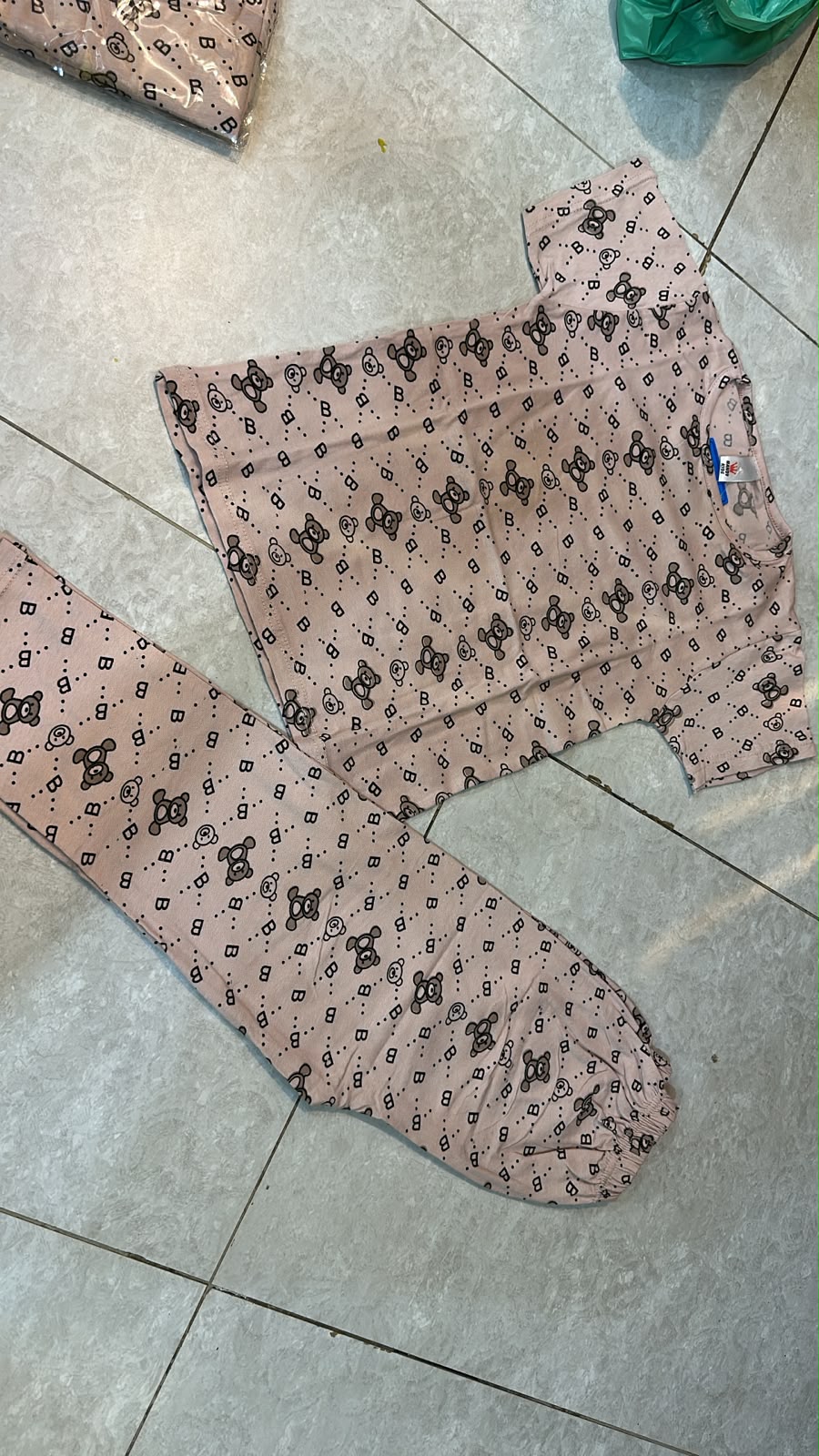 Brown Panda Half Sleeve Kids Suit
