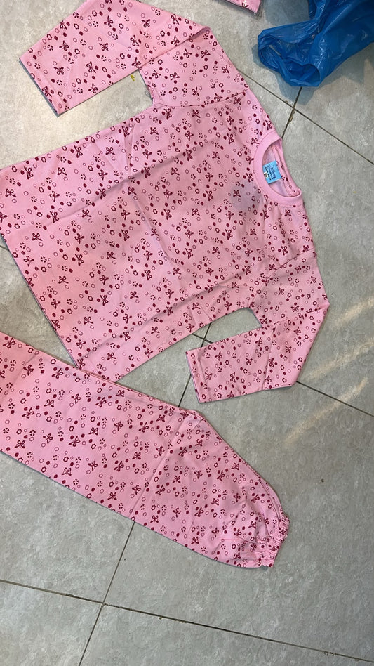 Pink Butterfly Shade Full Sleeve Kids Suit