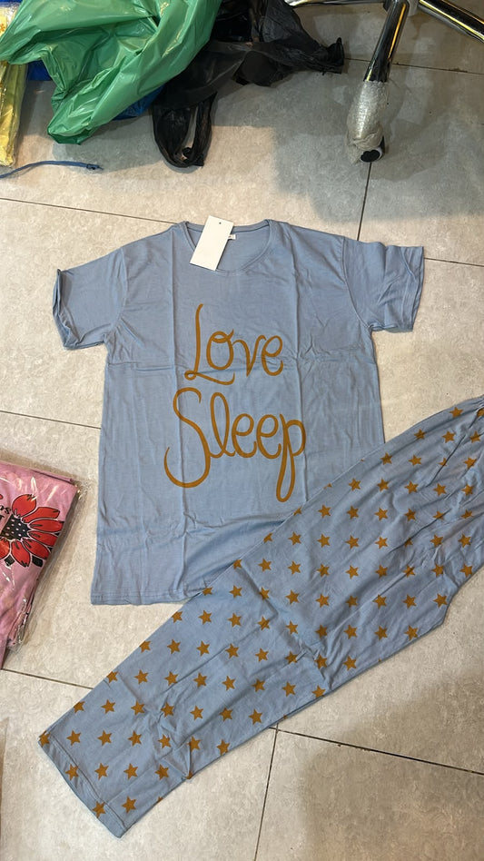 Goldern Love Sleep Printed Night Suit