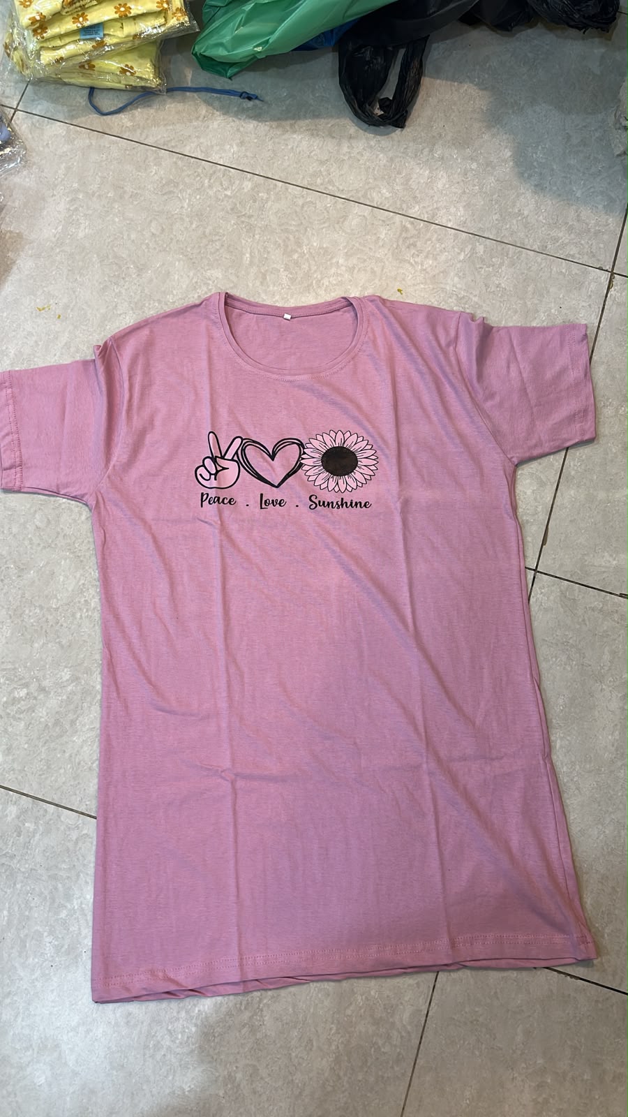 Stronger Storm Printed Pink Long T Shirt
