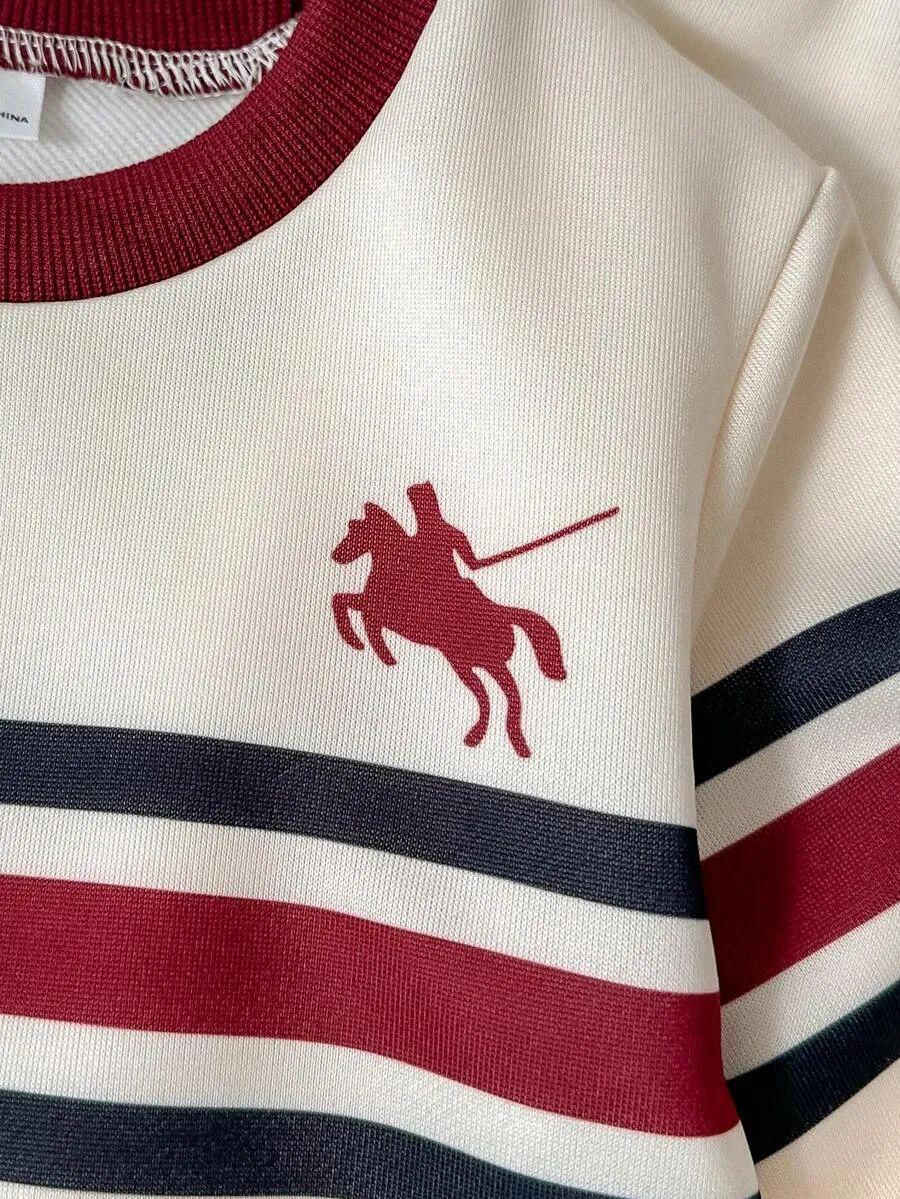 Horse Rider Printed Kids Winter Suit
