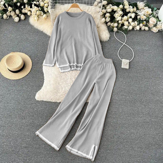 Winter Grey Plazzo 2 Pieces Co-Ord Sets