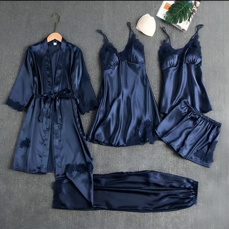 Bridal 5 Piece Silk Pj Set
