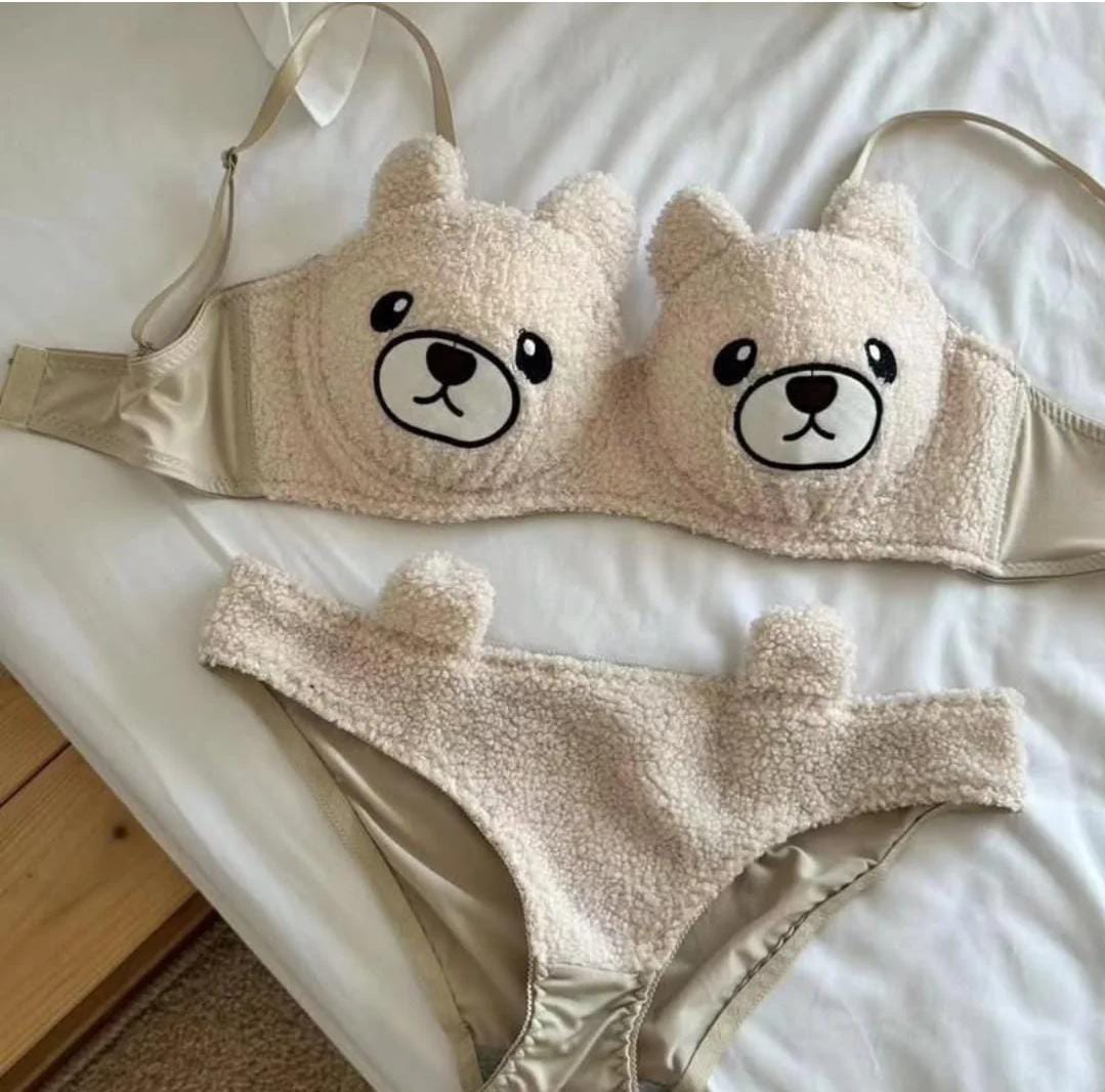 Anime Bear Bra Set