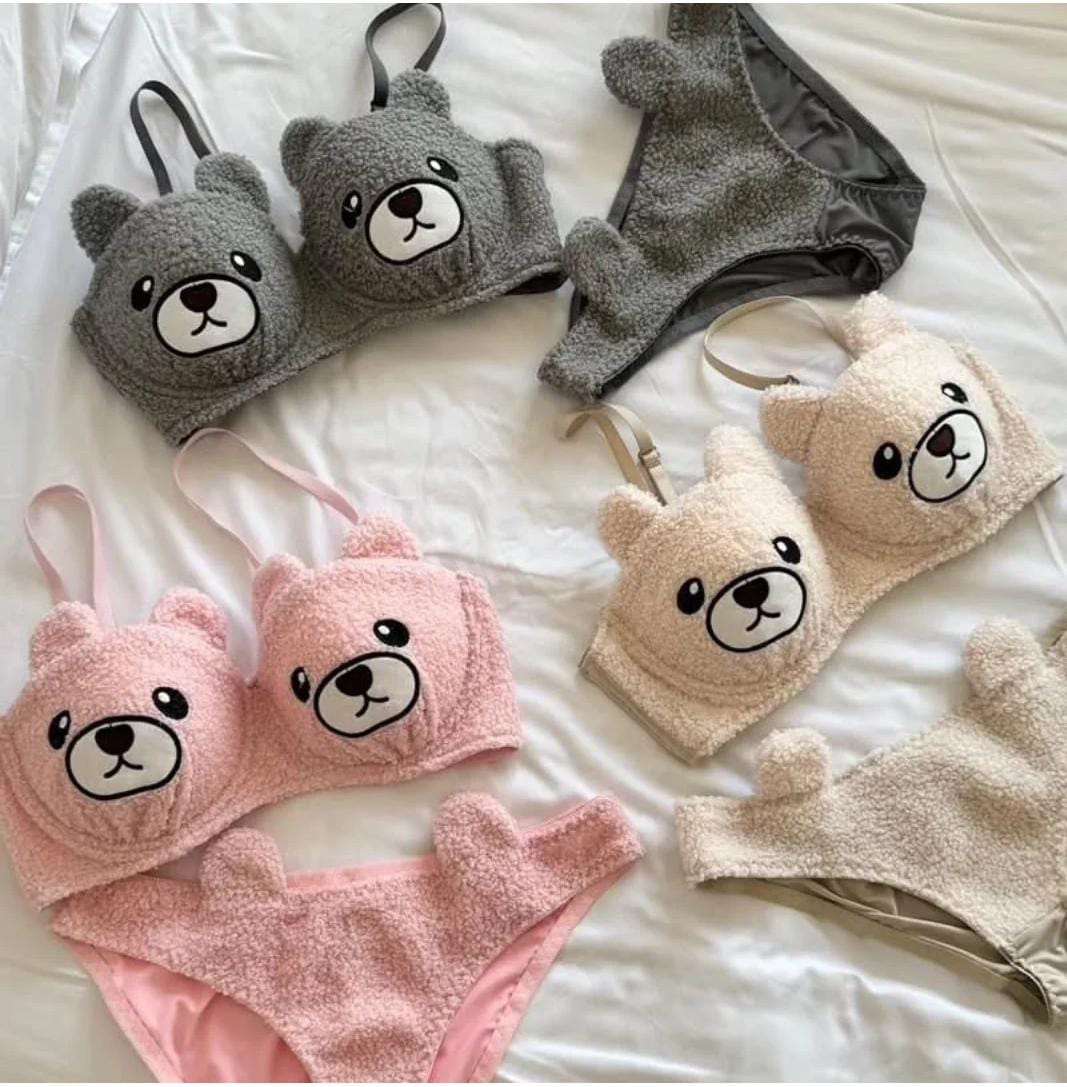 Anime Bear Bra Set