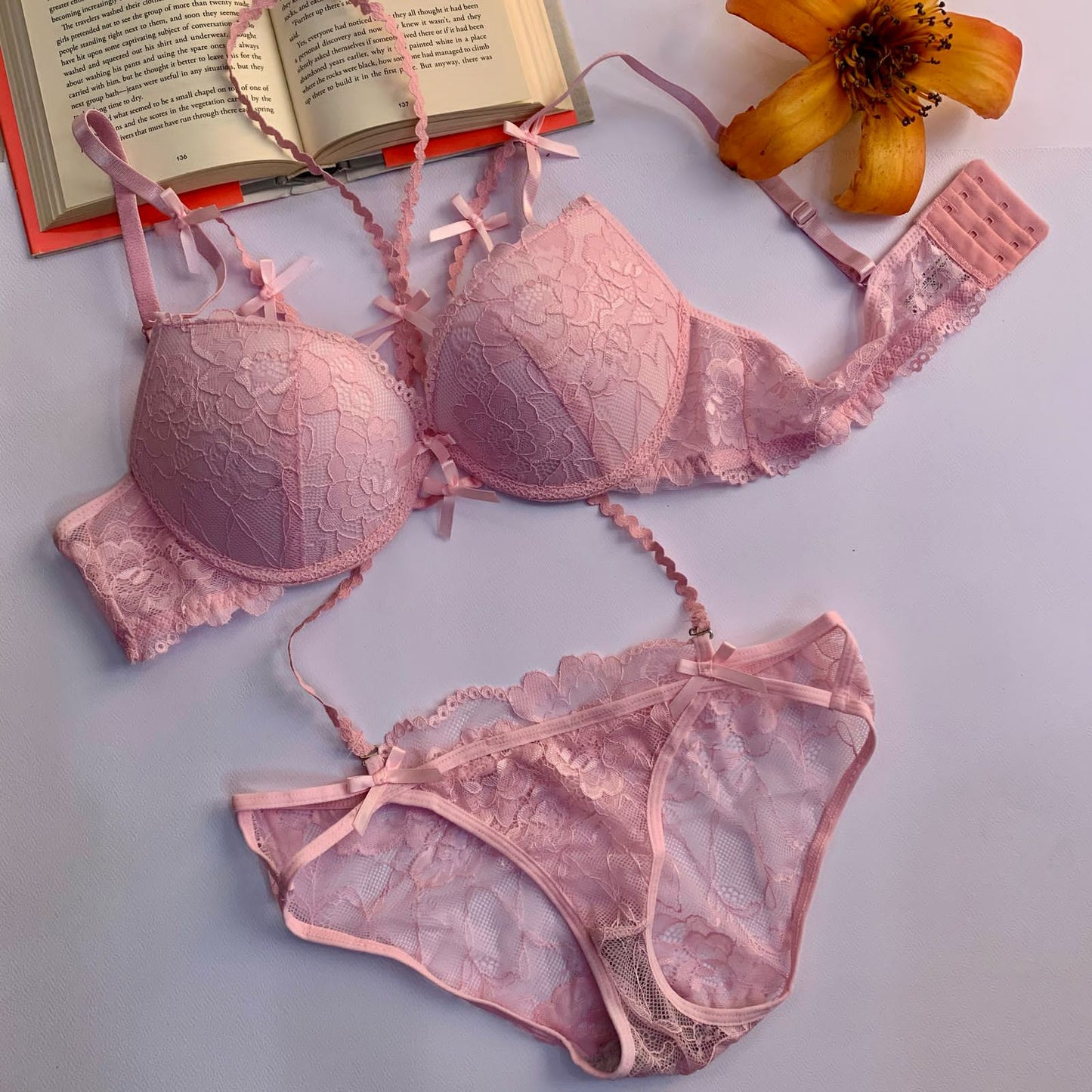 Floral Gul Fancy Bra Set