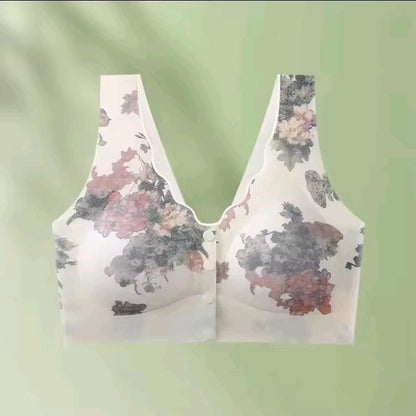 Floral Button Bra