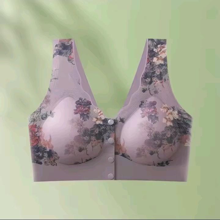 Floral Button Bra