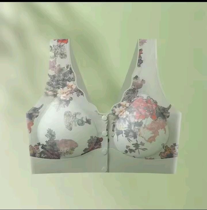 Floral Button Bra