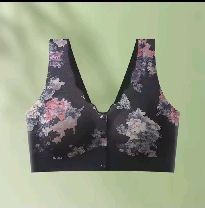 Floral Button Bra
