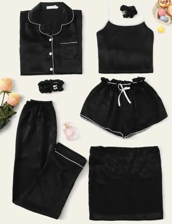Bridal 7 Piece Silk Pj Set
