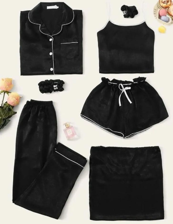 Bridal 7 Piece Silk Pj Set