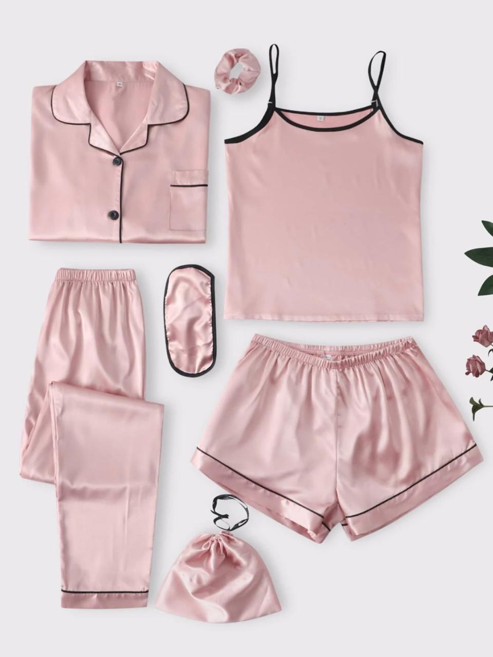 Bridal 7 Piece Silk Pj Set