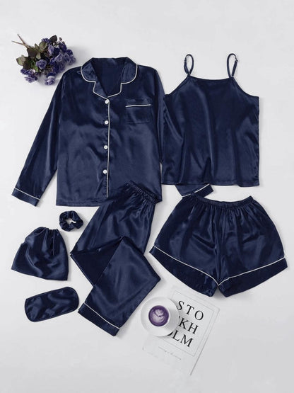 Bridal 7 Piece Silk Pj Set