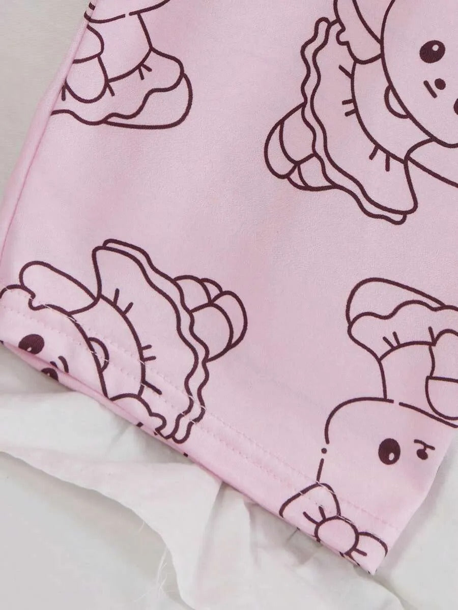 Sweet Bear Half Sleeve Printed Night Suit (7-16 Years)