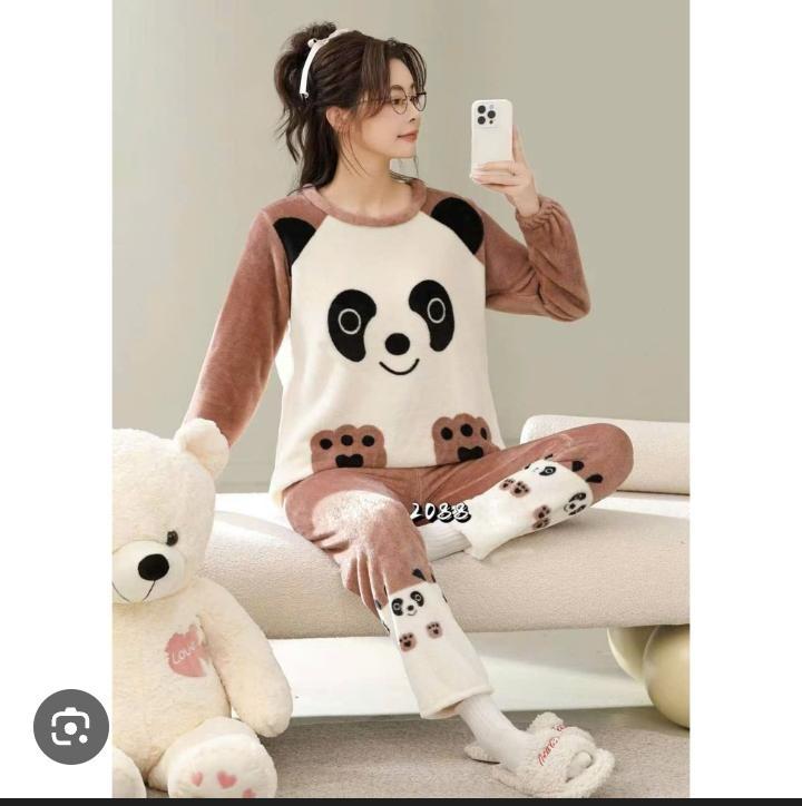 Winter Premium Fleece Bear Face Printed Night Suit