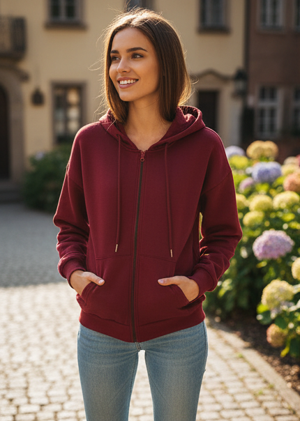 Winter Zipper Hoodie For Women