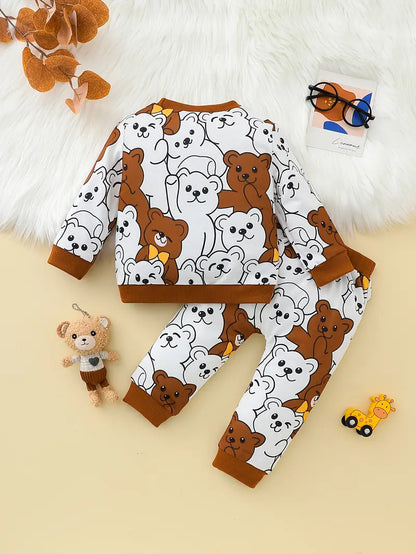 Multi Bear Printed Kids Winter Suit (Each)
