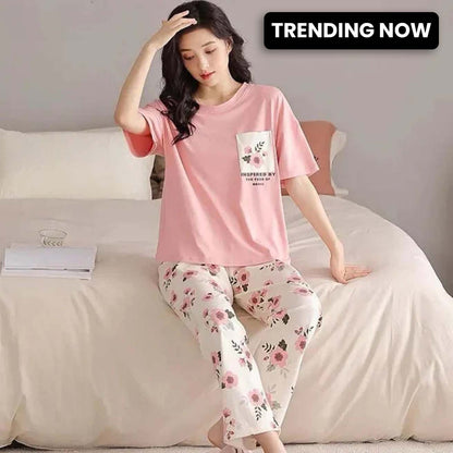 Pocket Printed Night Suit