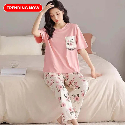Pocket Printed Night Suit