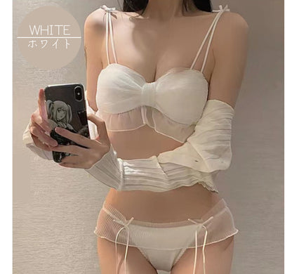 Ribbon Butterfly Style Padded Bra Set