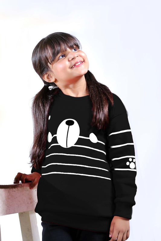 Black Bear Printed Kids Sweatshirt (Each)