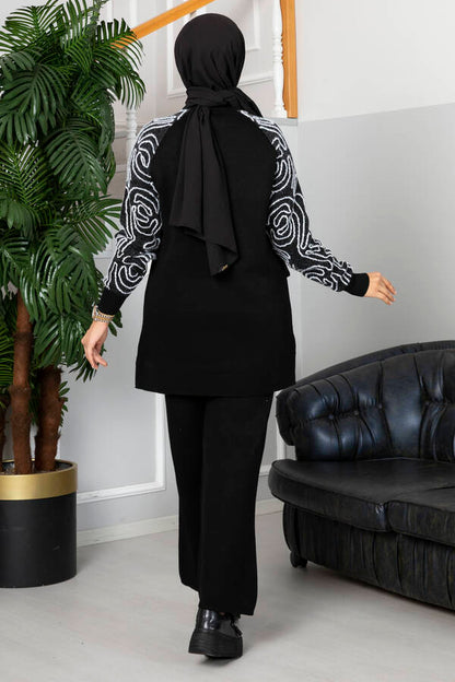 Winter Wood Printed Style Long Sleeves 2 PC Co-Ord Set